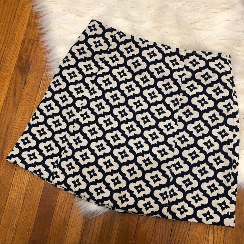NWOT [ TopShop ] Jacquard Print A-Line Skirt - Picture 7 of 8